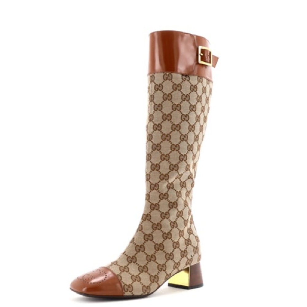 Gucci Ellis GG Supreme knee-high boots